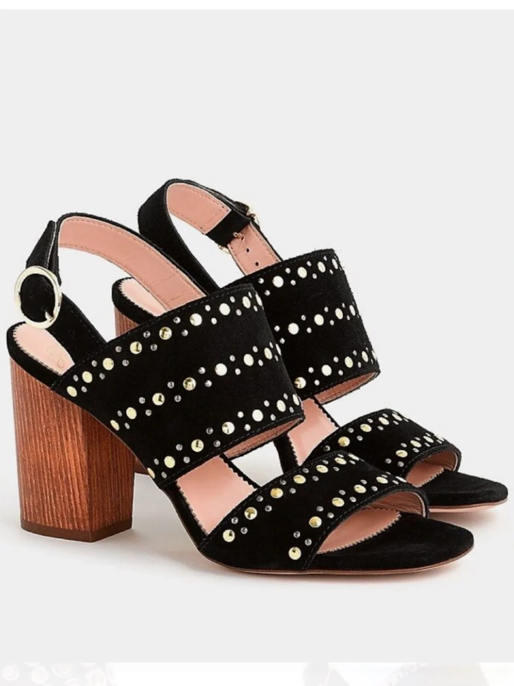 J.Crew Stella Heels in Studded Suede NEW